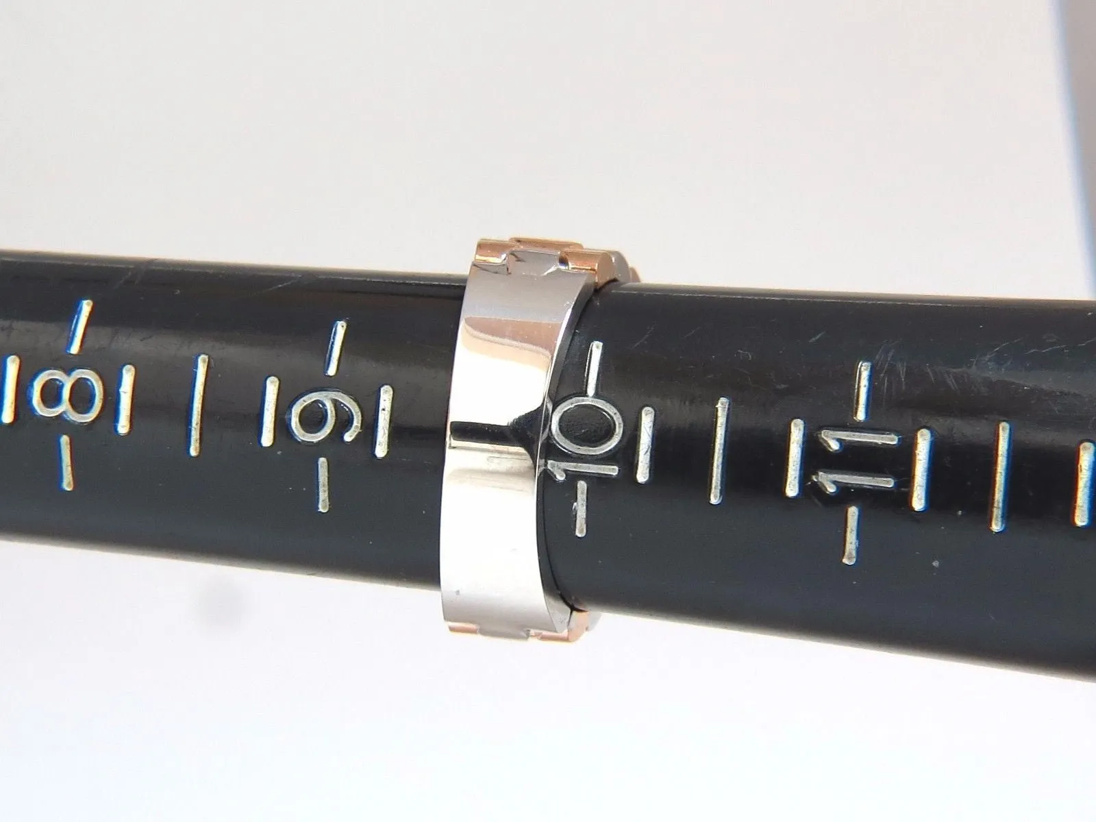 1.02ct natural diamonds "watch band" mens ring G/Vs 3d 18kt 15 gram Flexible