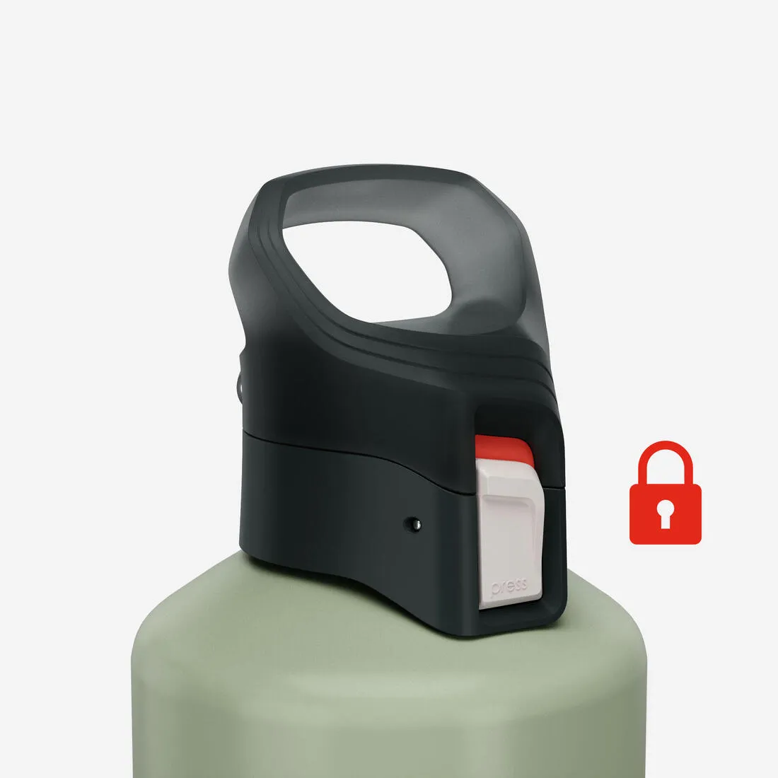 1.5L aluminium flask with quick-open cap for hiking