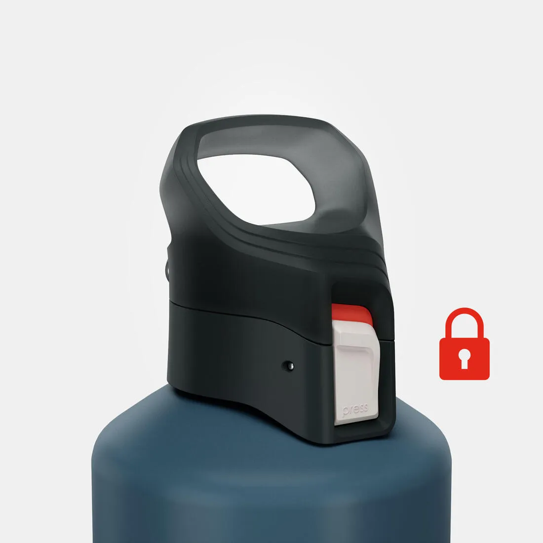 1.5L aluminium flask with quick-open cap for hiking