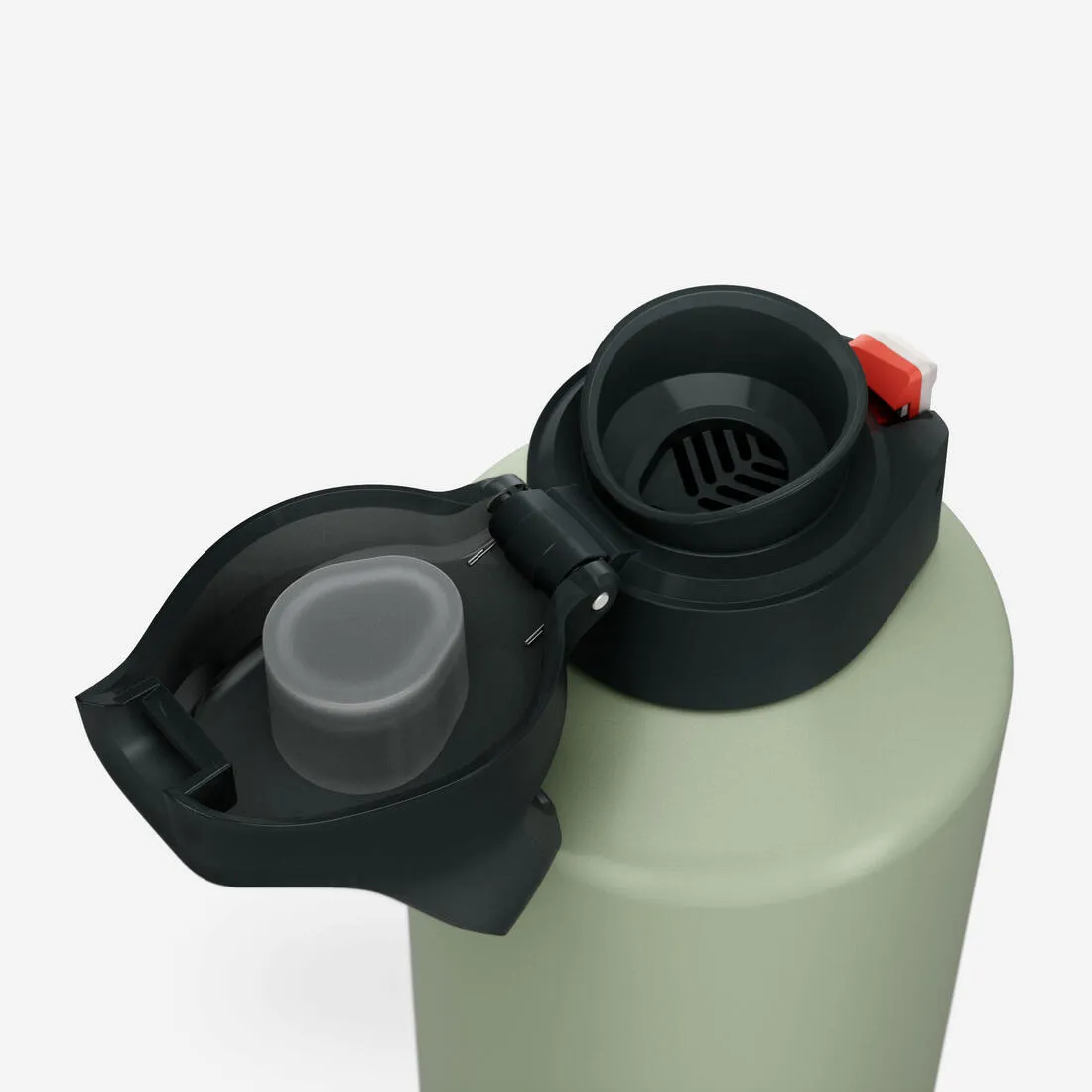 1.5L aluminium flask with quick-open cap for hiking
