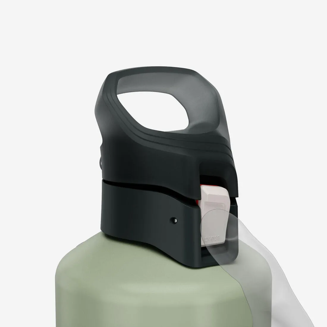 1.5L aluminium flask with quick-open cap for hiking