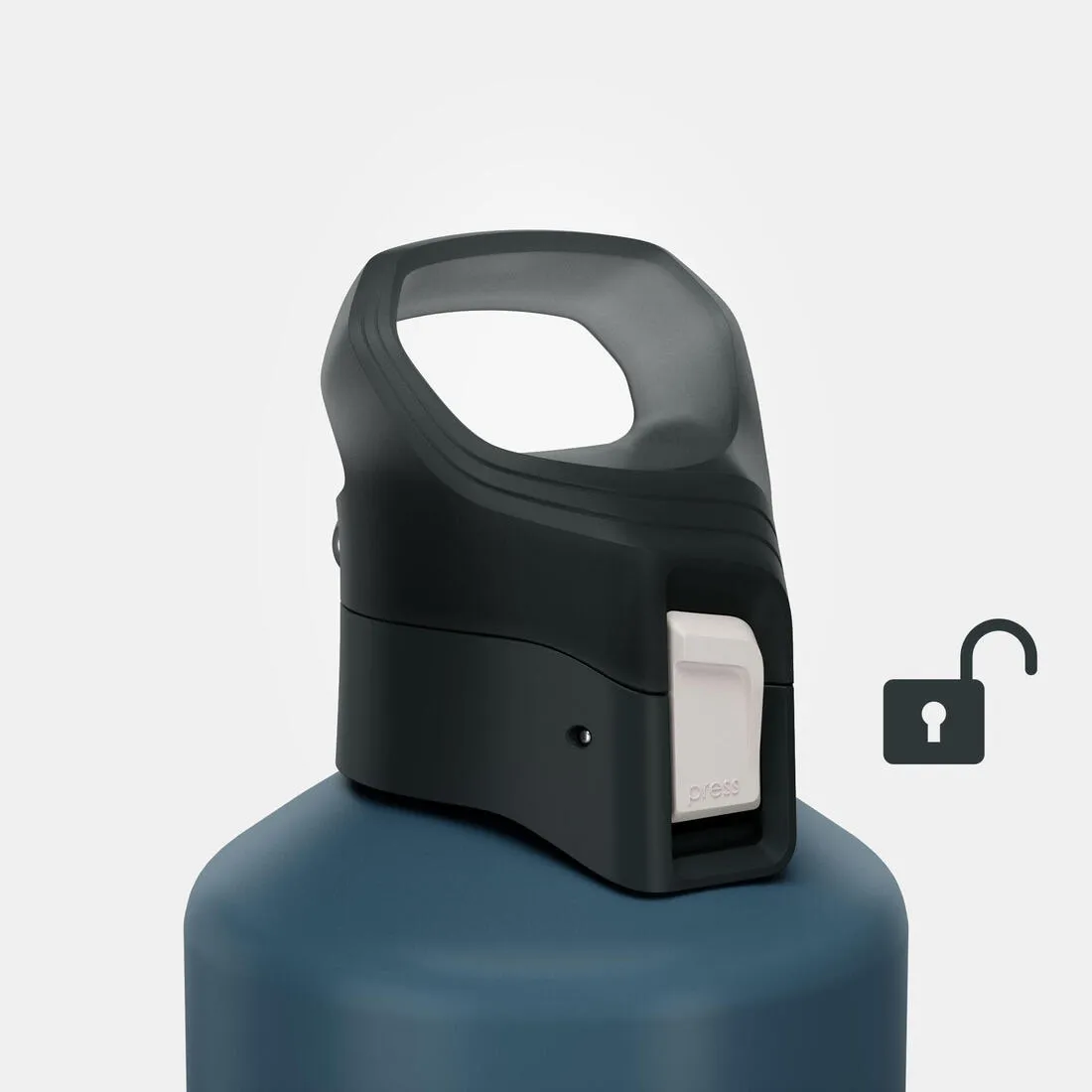1.5L aluminium flask with quick-open cap for hiking