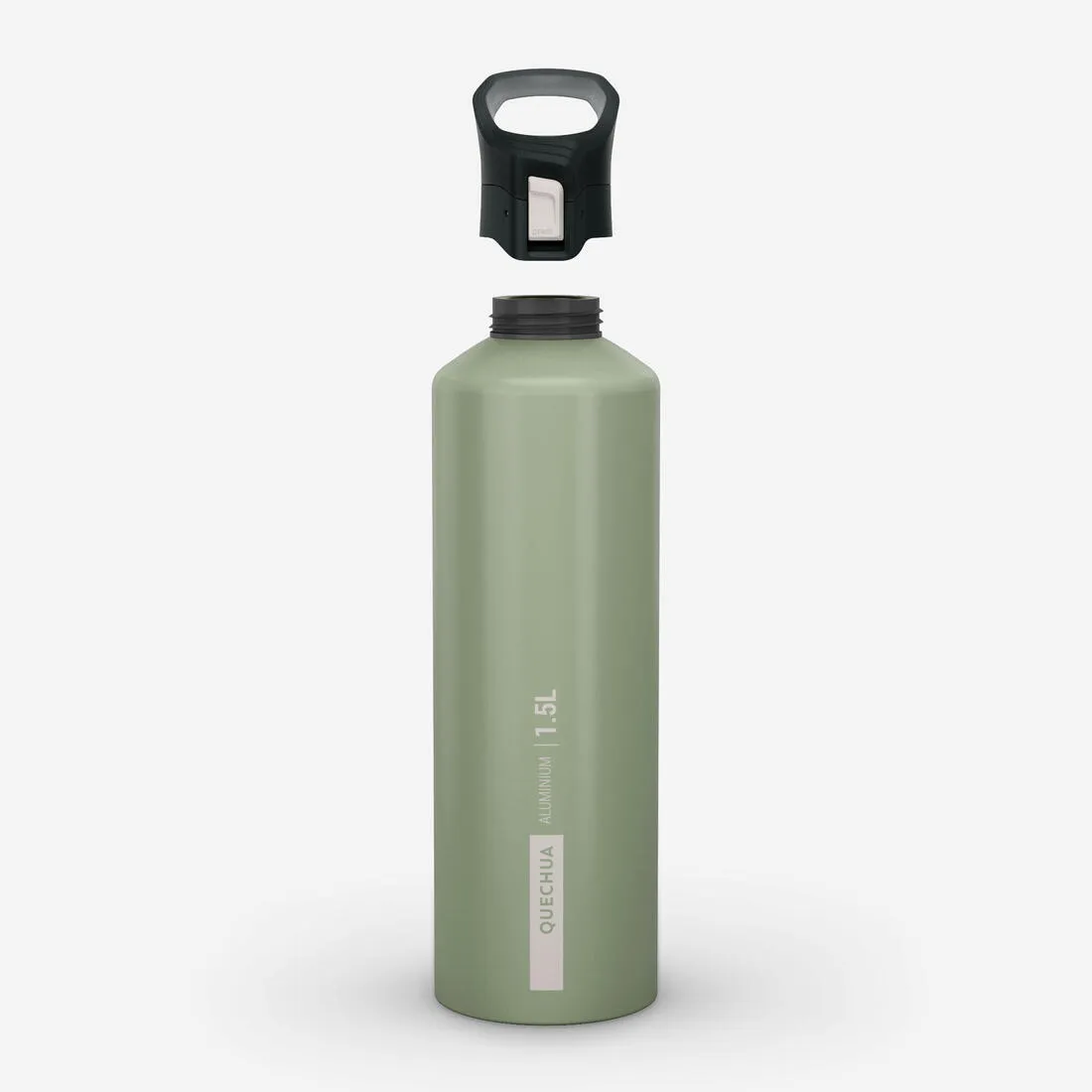 1.5L aluminium flask with quick-open cap for hiking