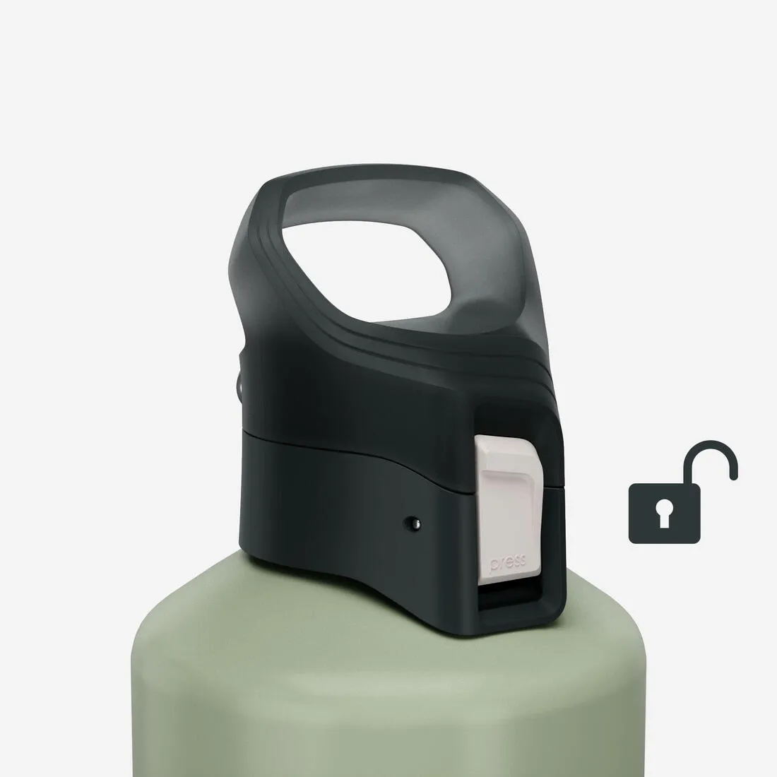 1.5L aluminium flask with quick-open cap for hiking
