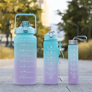 3 Pack Leakproof Sports Water Bottles