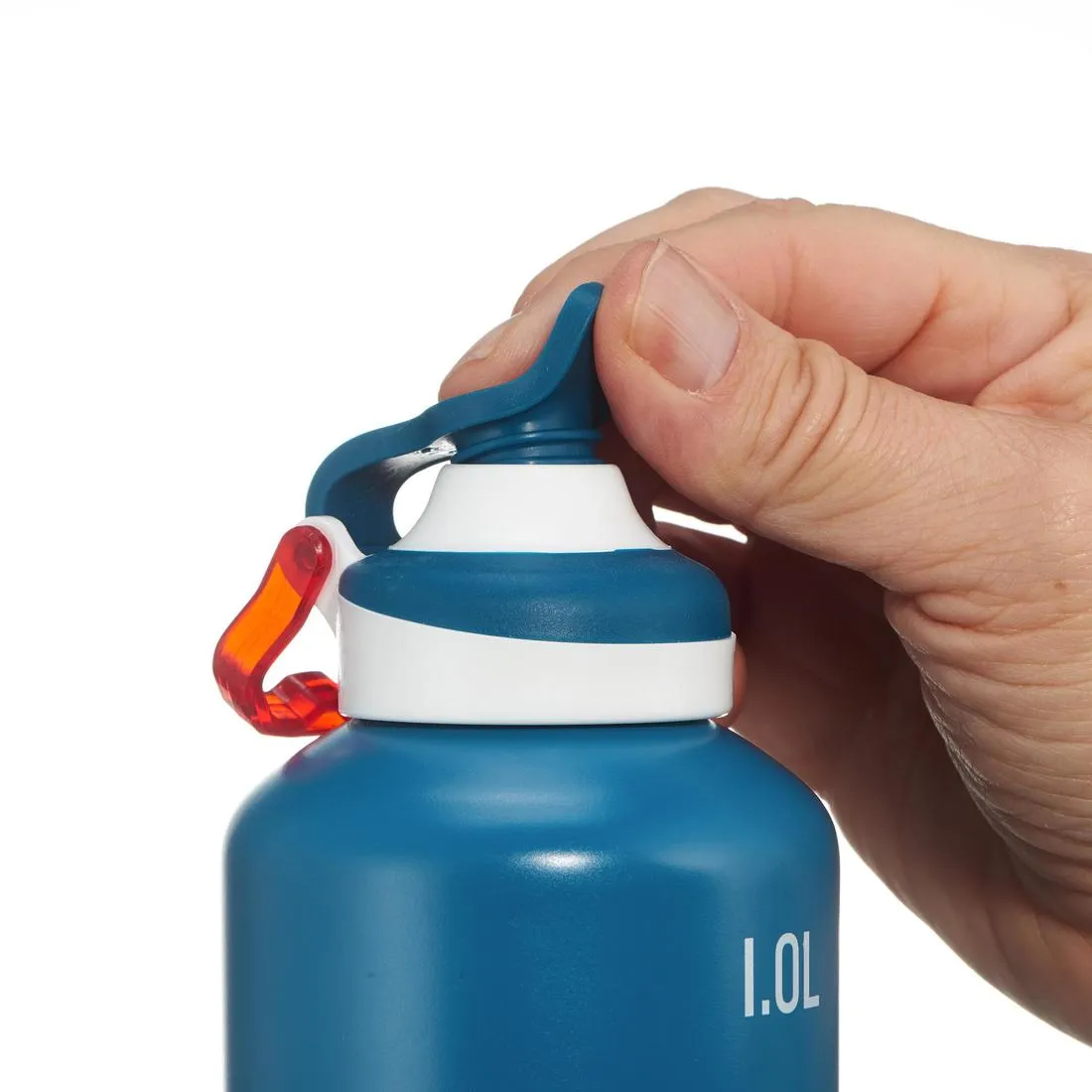 500 Quick-Opening Aluminium 1.L Hiking Flask - Red