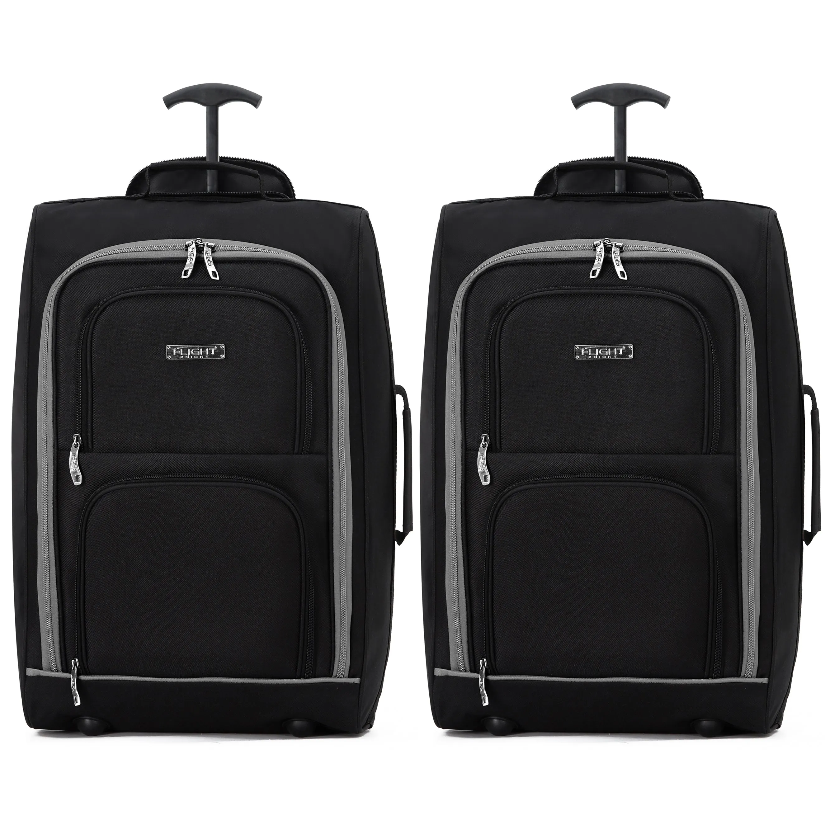 55x35x20cm 2 Wheel Soft Shell Suitcase