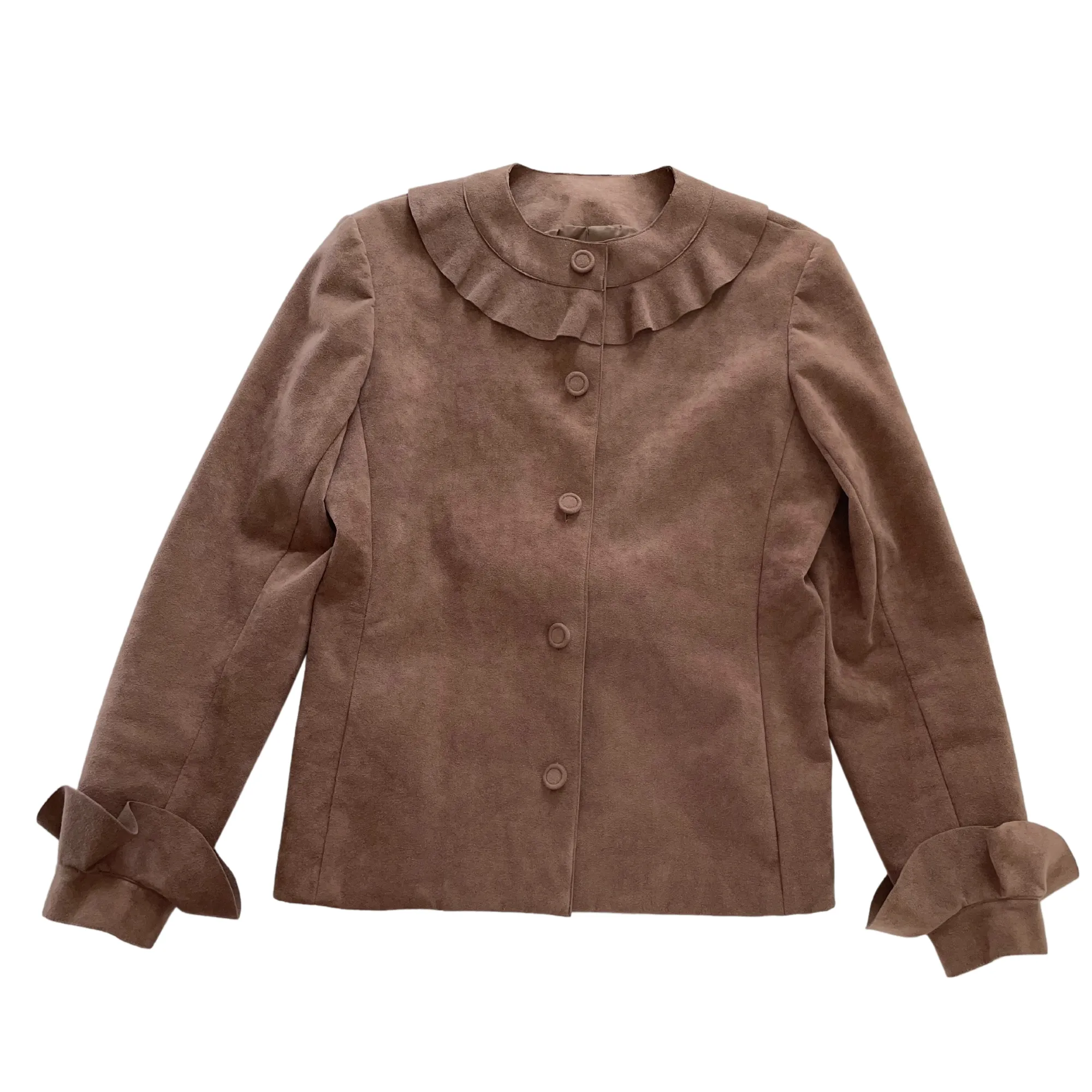 70s Brick Color Suede 2 Piece Set