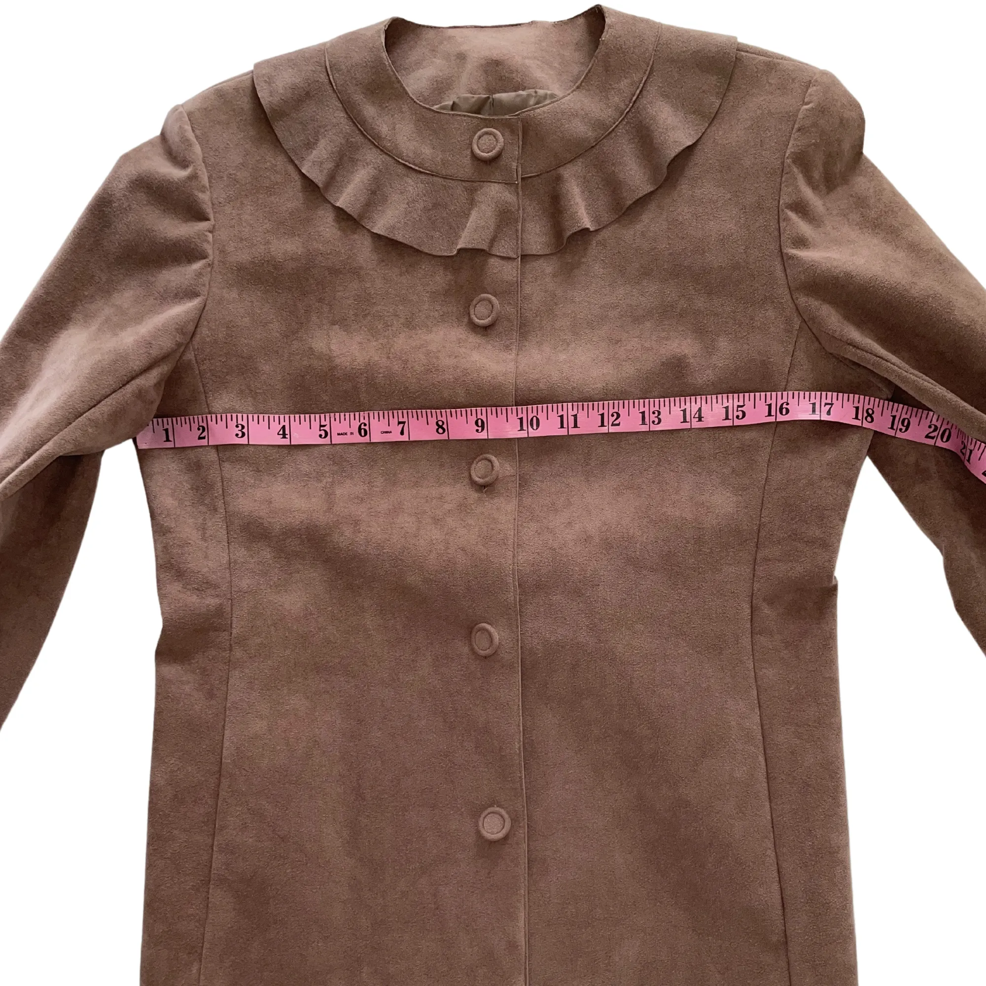 70s Brick Color Suede 2 Piece Set