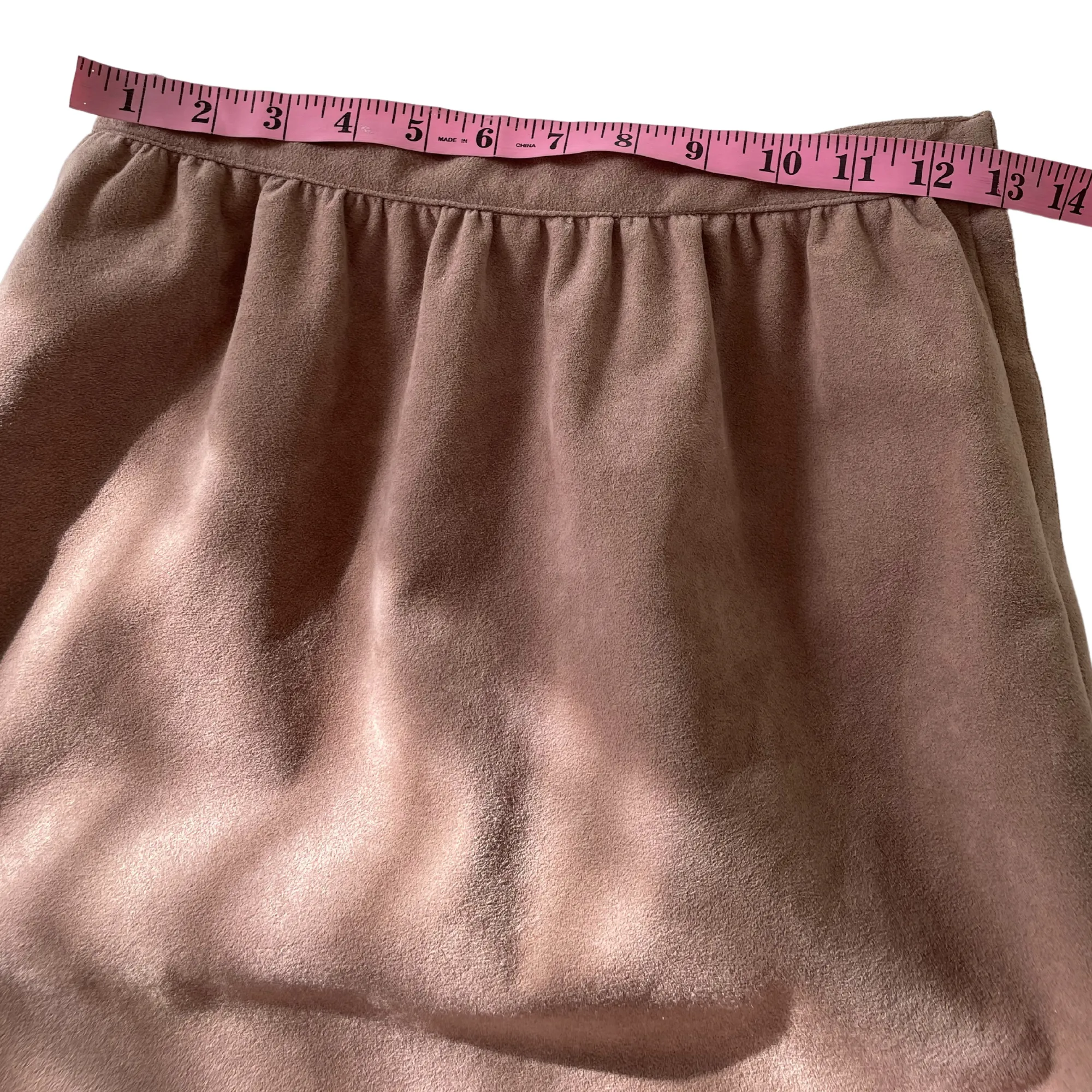70s Brick Color Suede 2 Piece Set