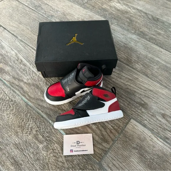 Air Jordan 1 Sky Toddler’s Sneakers “Black/Red” (TD 9c)