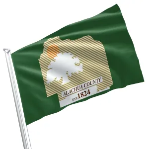 Alachua County Florida State USA United States of America Flag Banner