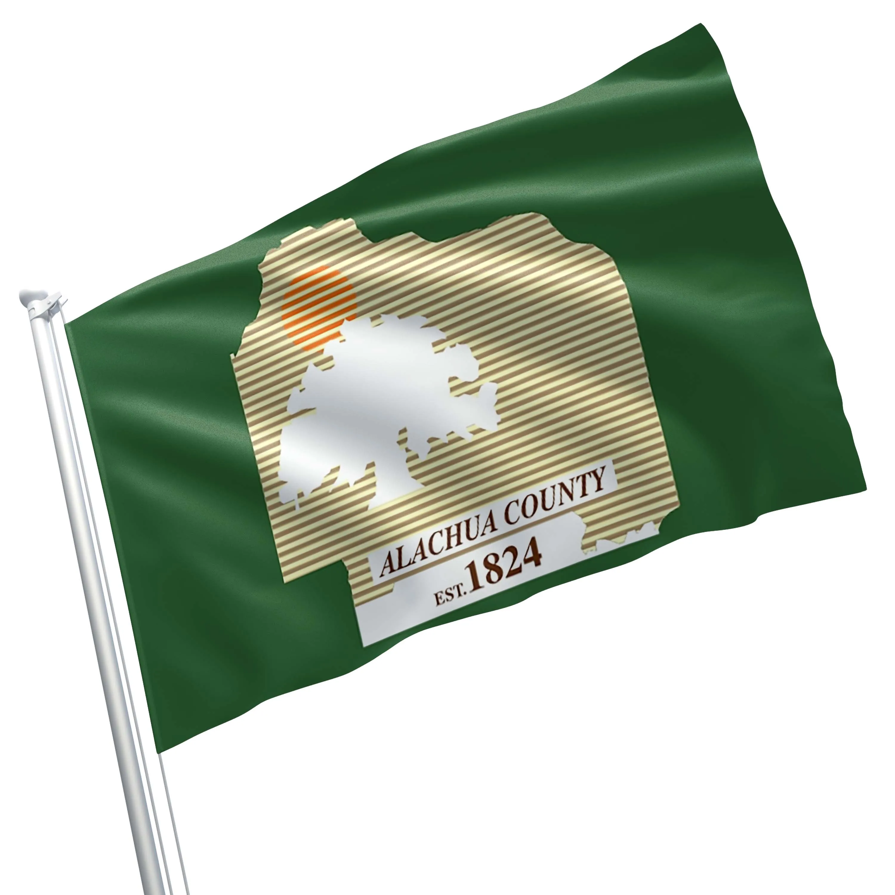 Alachua County Florida State USA United States of America Flag Banner