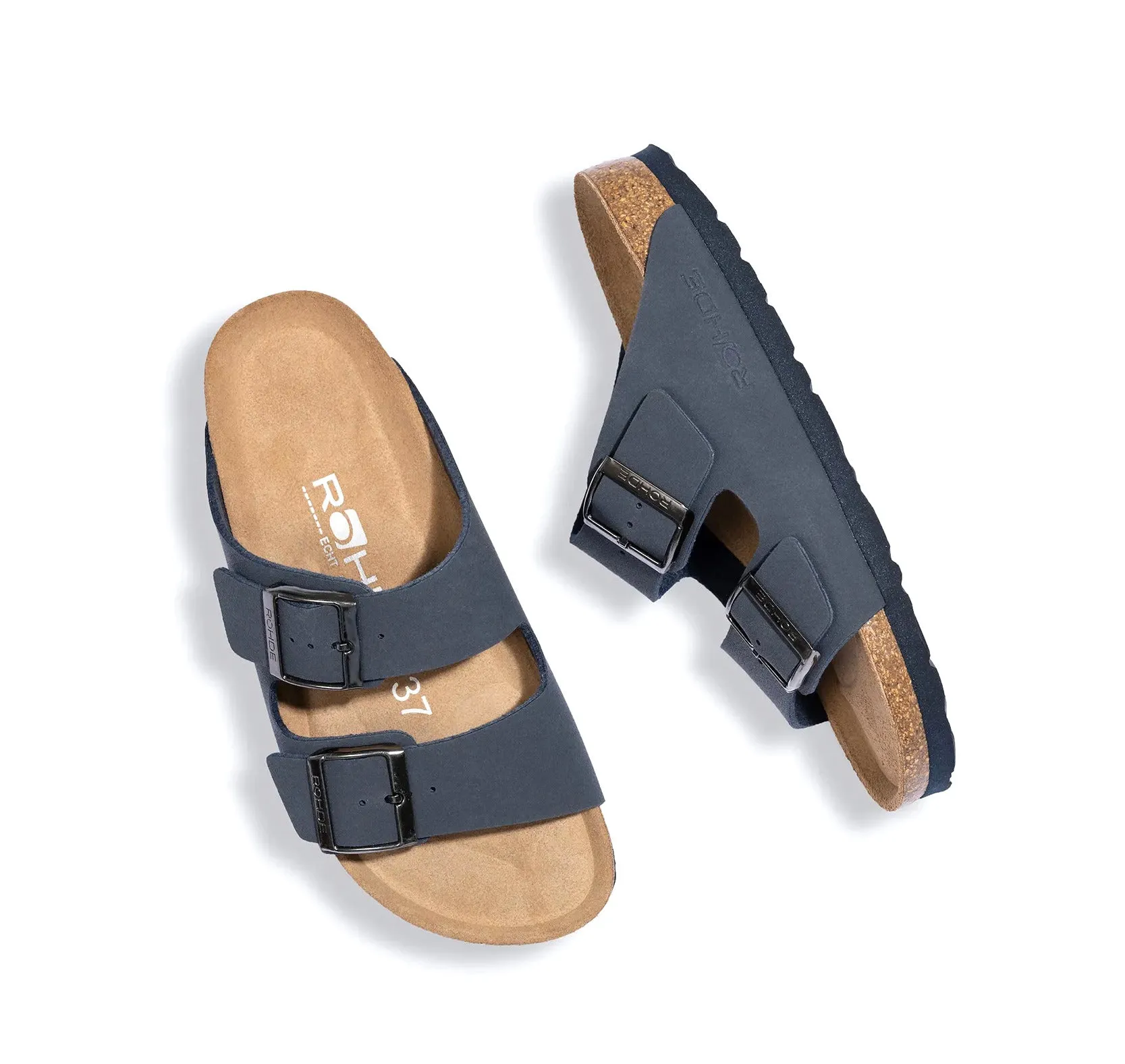 'Alba' women's slide sandal - blue