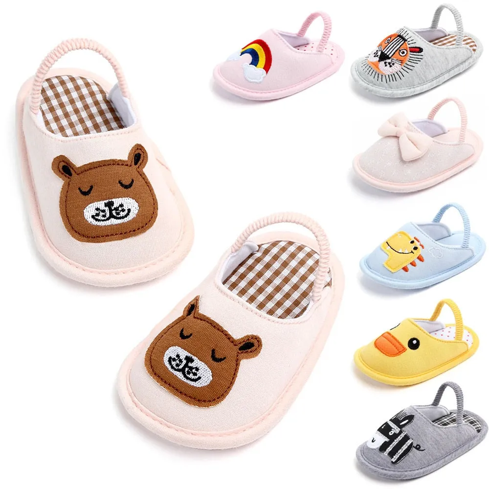 Animals Embroidered Slippers