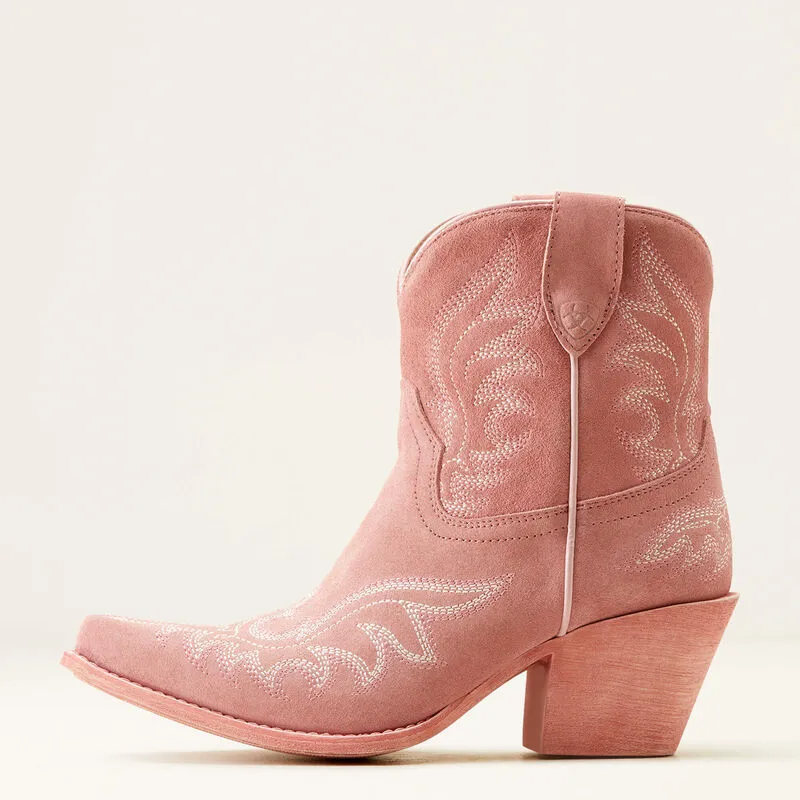 Ariat® Women's "Chandler" Western Boots - Carnation Pink Suede