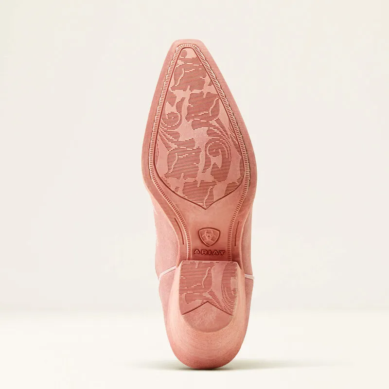 Ariat® Women's "Chandler" Western Boots - Carnation Pink Suede