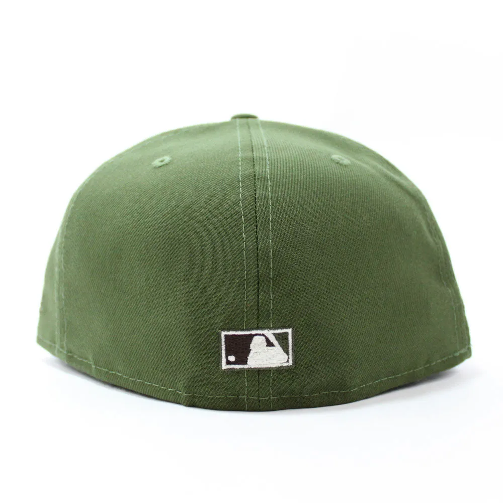 Atlanta Braves Turner Field Final Season New Era 59Fifty Fitted Hat (Glow in the Dark Nike SB Jedi Colorway Hunter Green Lime Green Under Brim)