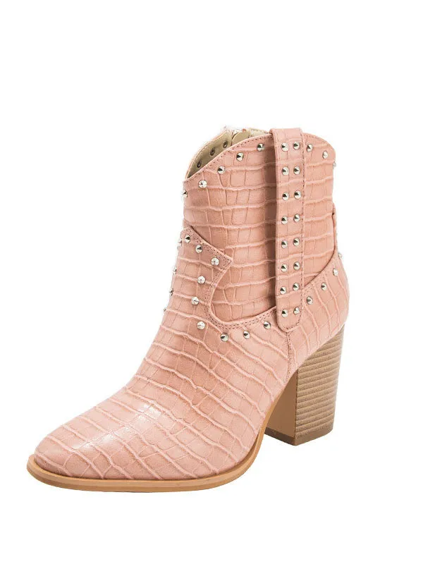 Autumn and Winter Fashion Wild Booties Ladies Thick with High-heeled Short Boots Martin Boots Women