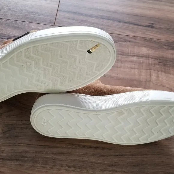 Barneys New York -Natural Suede Chelsea Sneakers