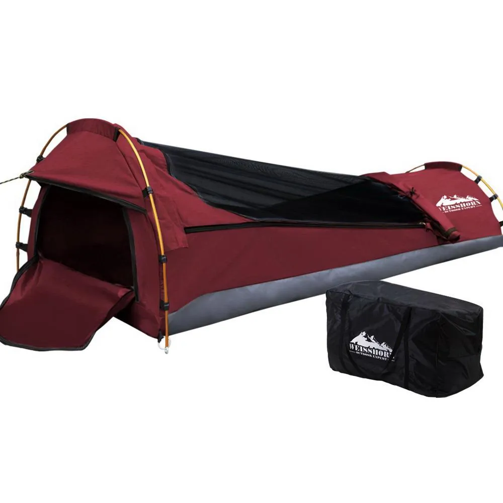 Biker Swag Camping Tent Single Canvas Swags Biking Hiking Beach