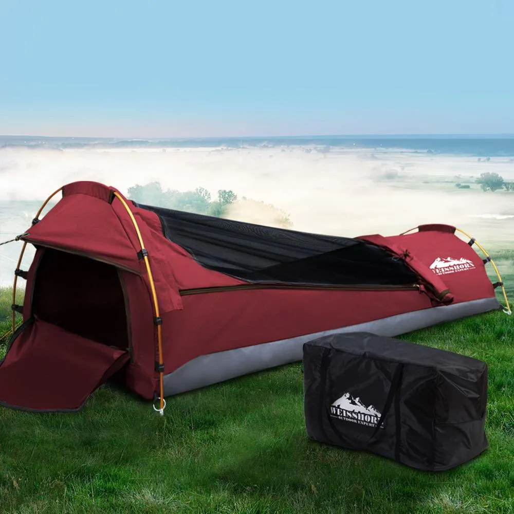 Biker Swag Camping Tent Single Canvas Swags Biking Hiking Beach
