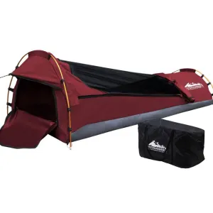 Biker Swag Camping Tent Single Canvas Swags Biking Hiking Beach