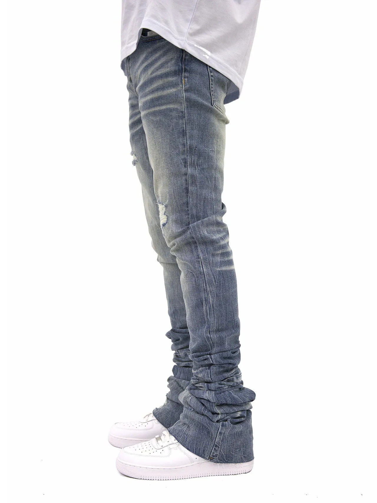 BLUE ALIX SUPER-STACKED JEAN