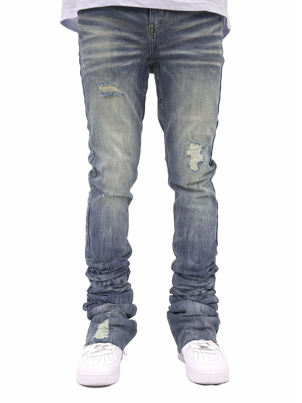 BLUE ALIX SUPER-STACKED JEAN