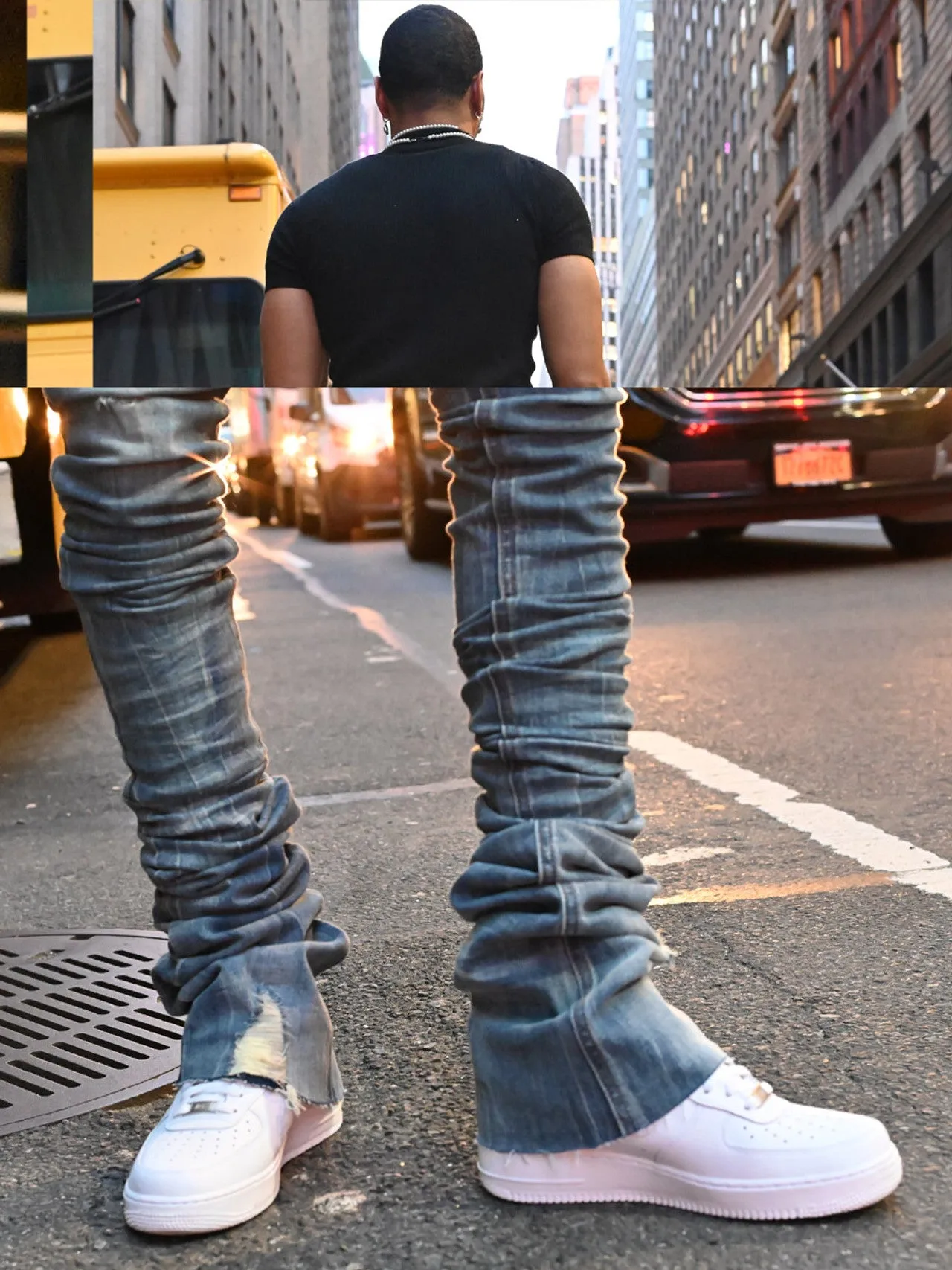 BLUE ALIX SUPER-STACKED JEAN