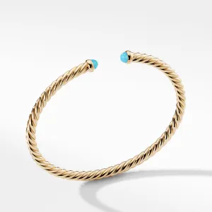 Cable Spira® Bracelet with Turquoise in 18K Gold