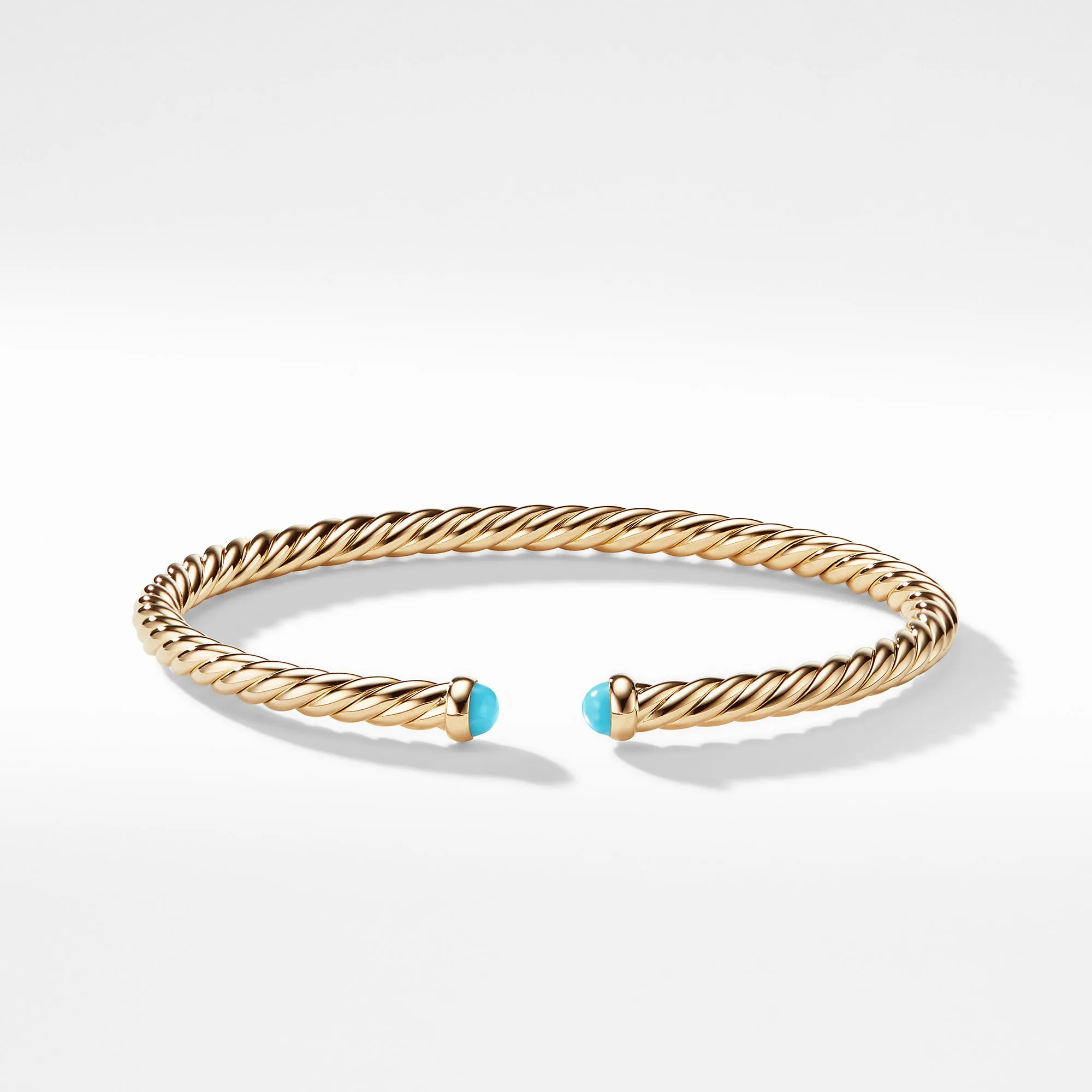 Cable Spira® Bracelet with Turquoise in 18K Gold