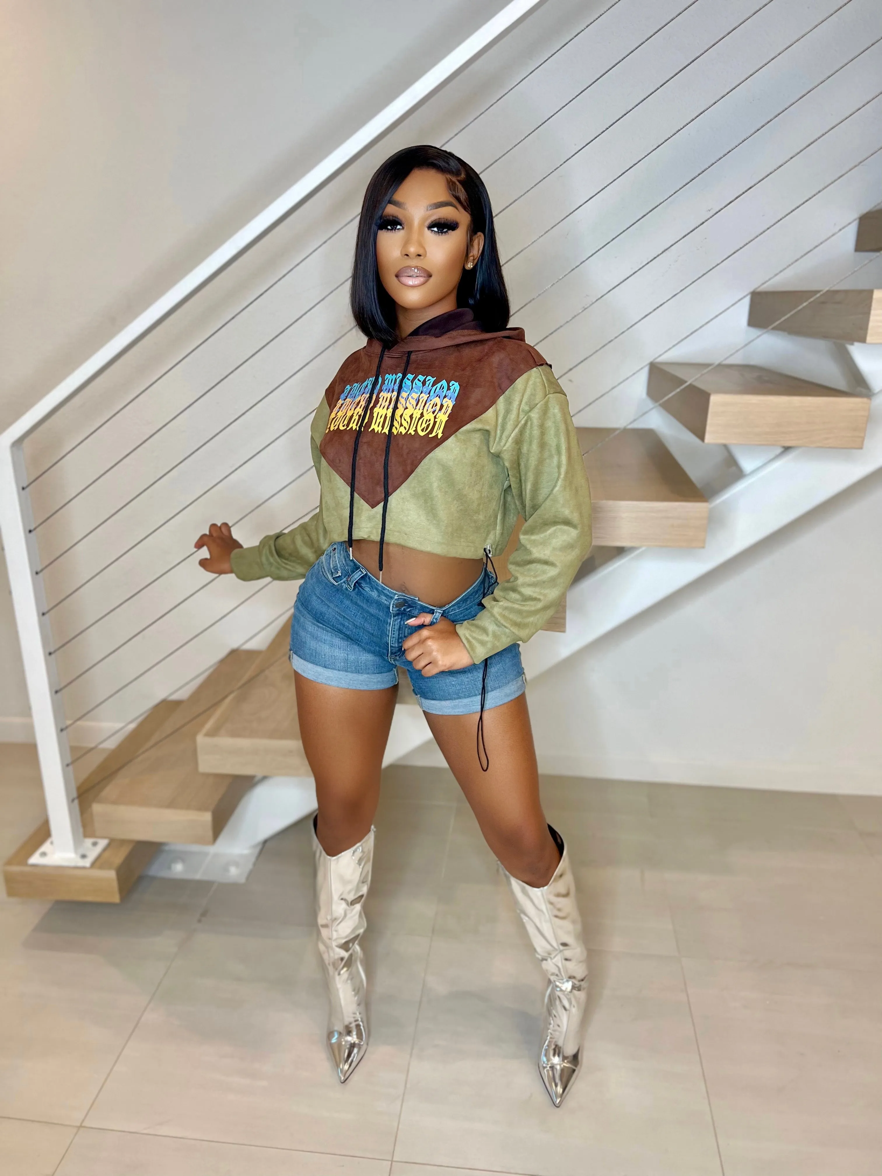 Campus suede hoodie