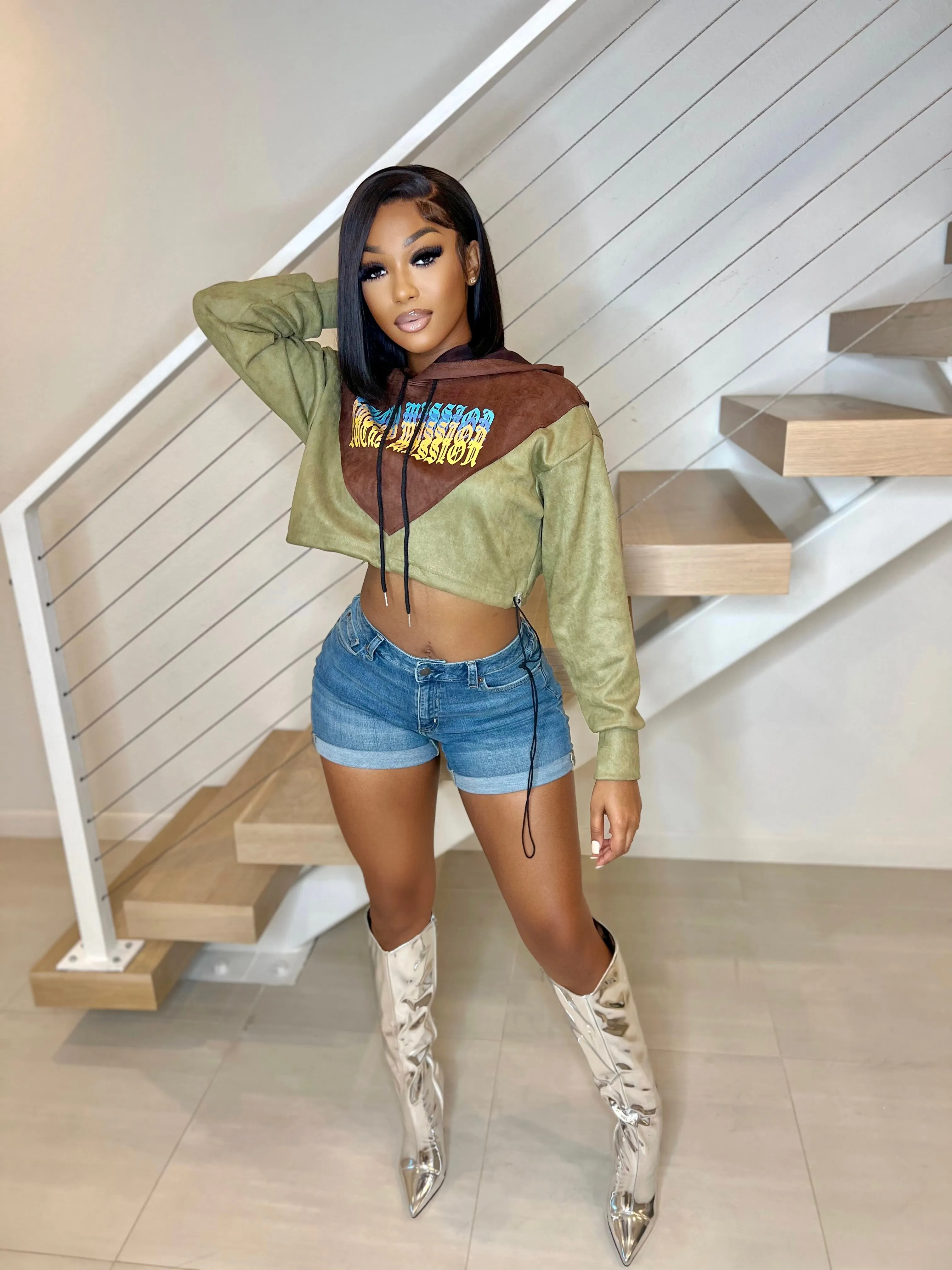 Campus suede hoodie