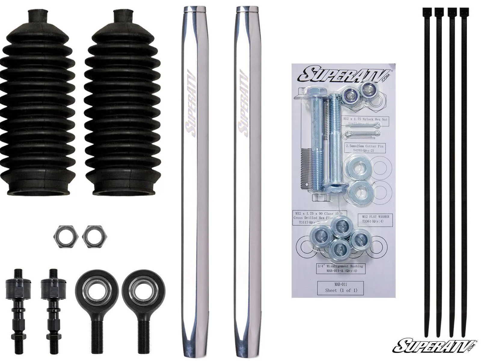 CAN-AM MAVERICK X3 BILLET ALUMINUM HEX TIE ROD KIT