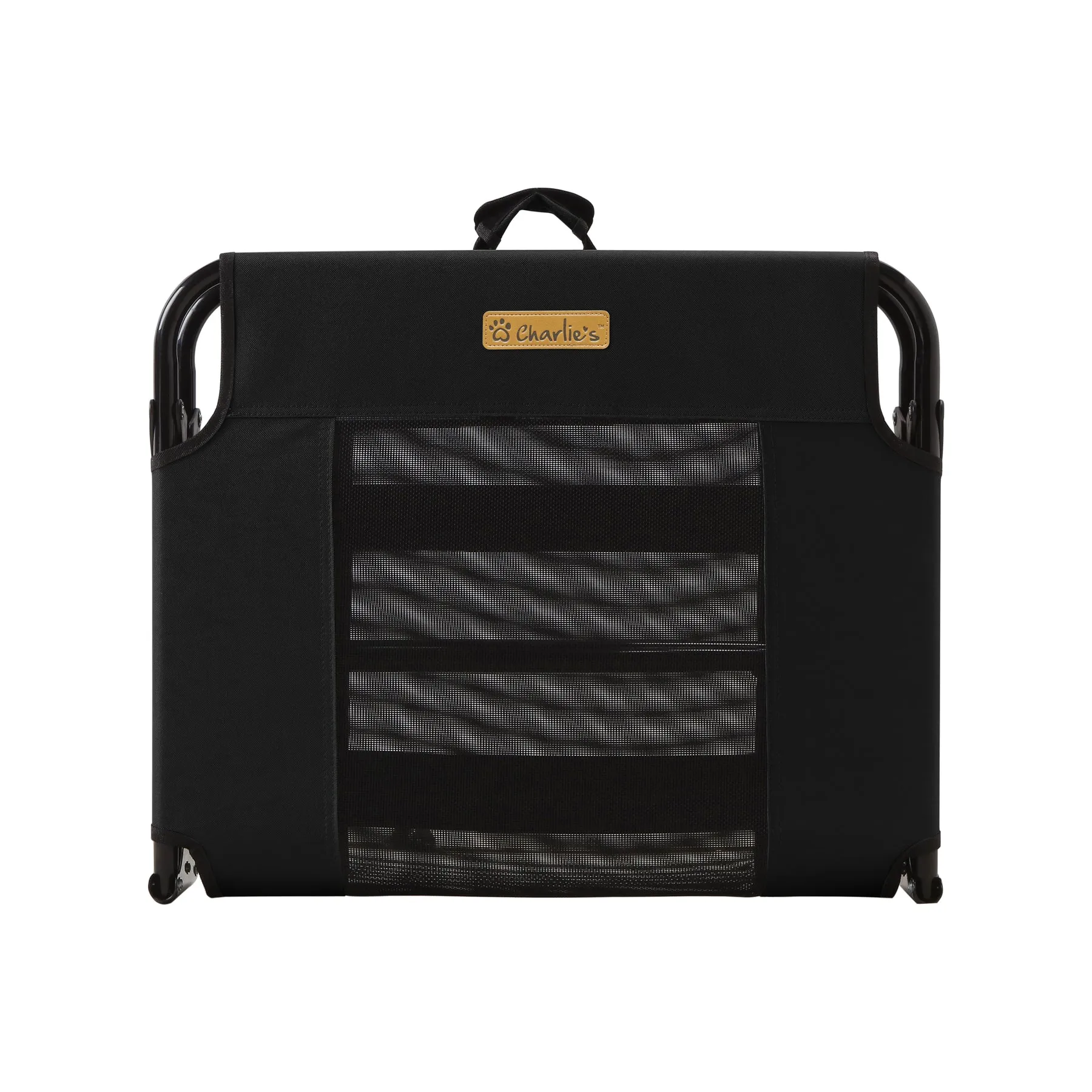 Charlie's Adventure Foldable Travel Trampoline Dog Bed 120x80x22cm X-Large Black