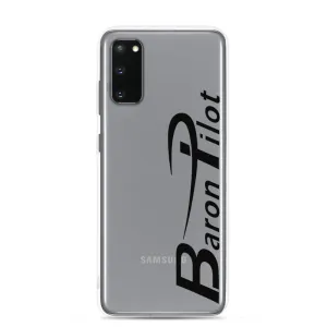 Clear Baron Pilot Samsung (All S20 Versions) Phone Case - Black Font