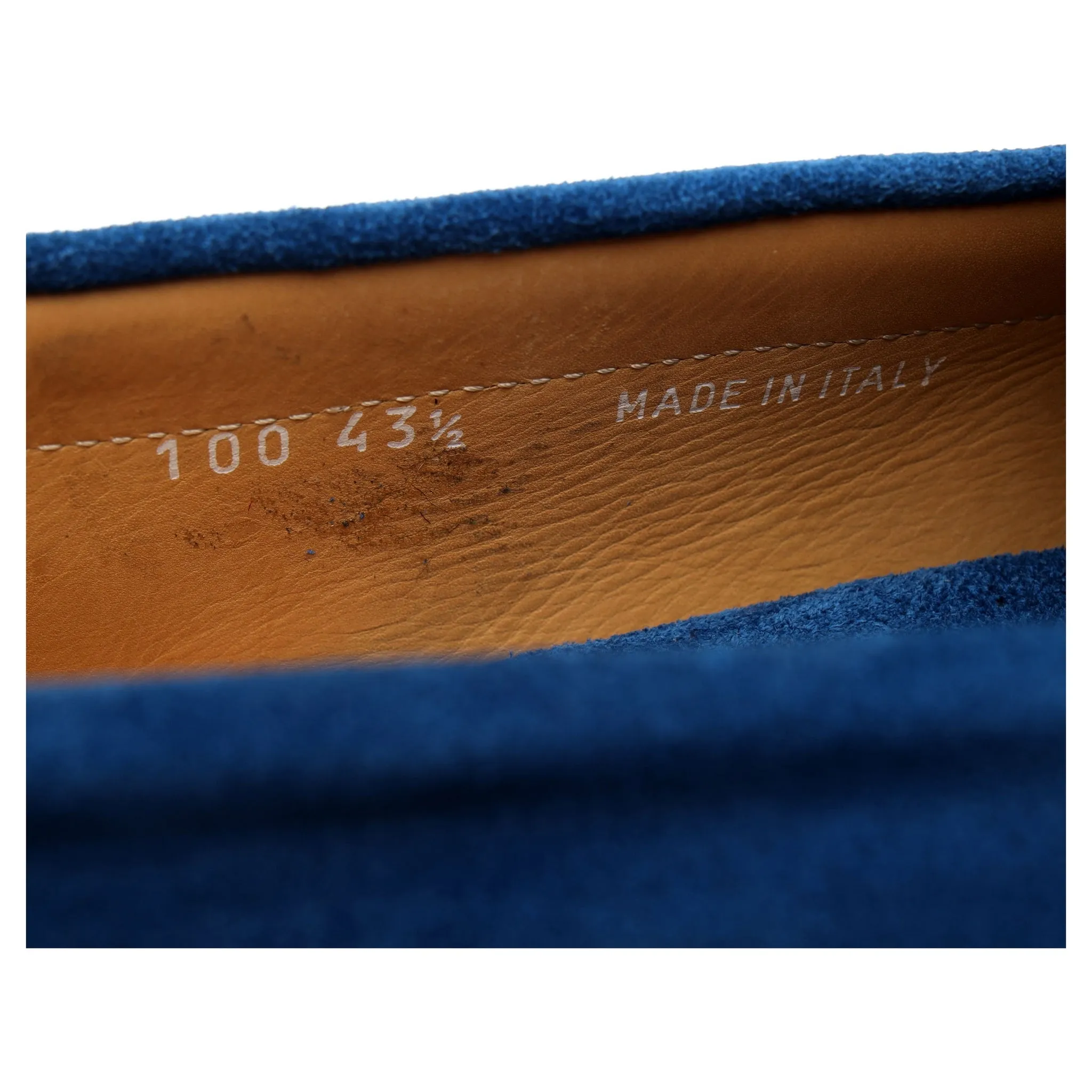 'Como' Blue Suede Driving Loafer UK 9.5 E