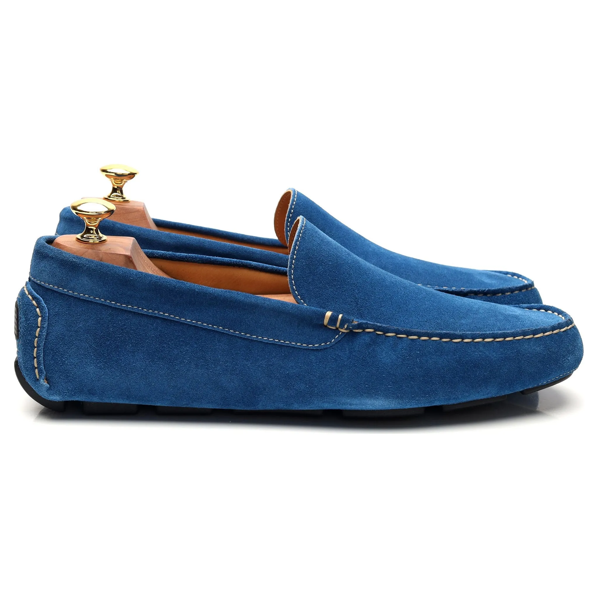 'Como' Blue Suede Driving Loafer UK 9.5 E