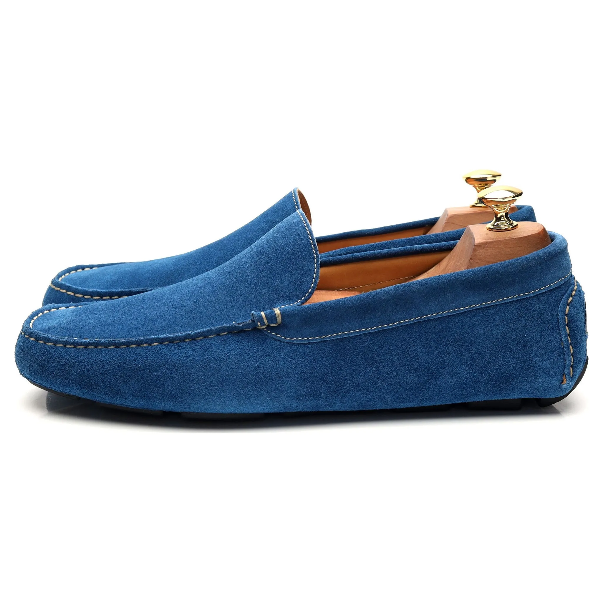 'Como' Blue Suede Driving Loafer UK 9.5 E