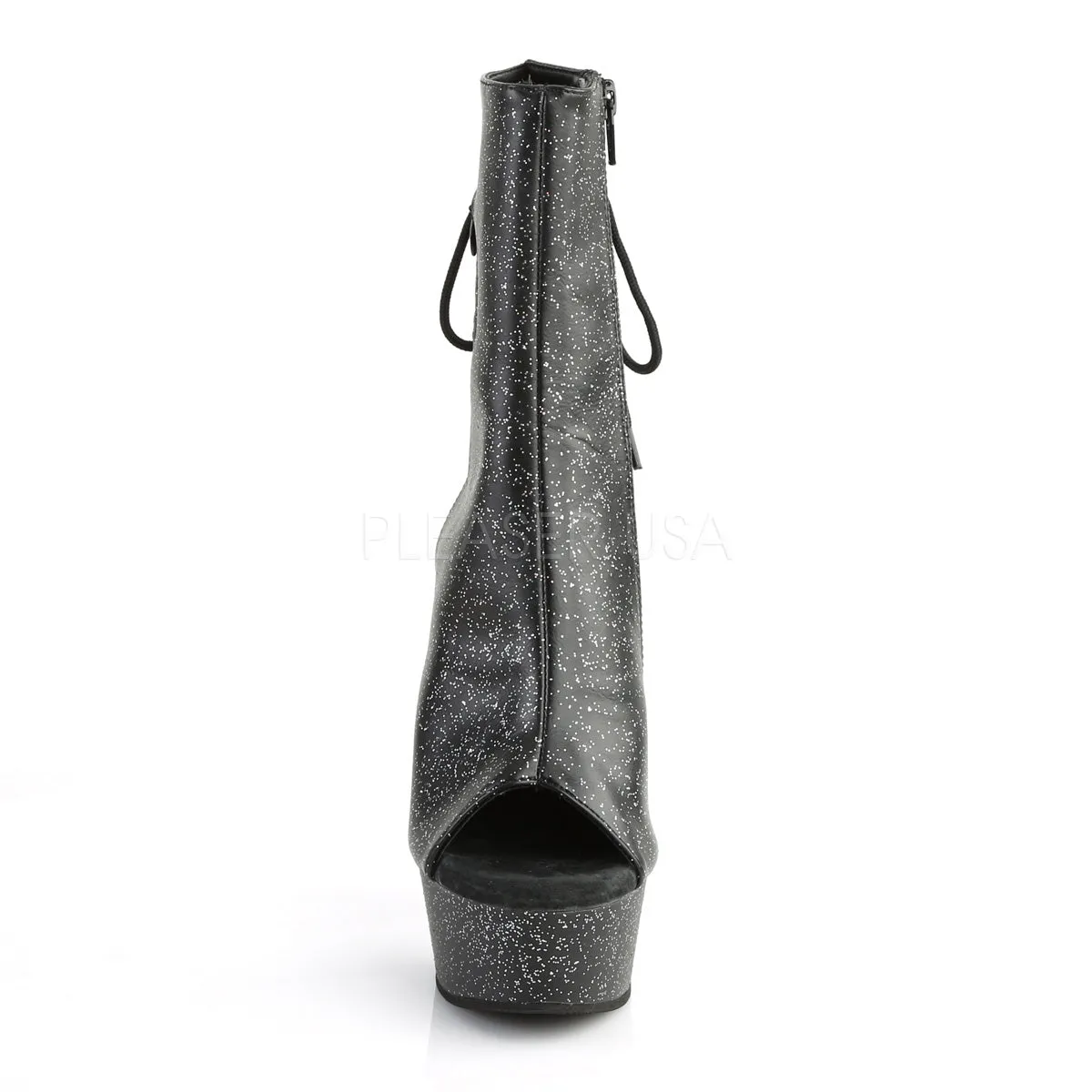 DELIGHT-1018MMG  Black Faux Leather/Black Matte