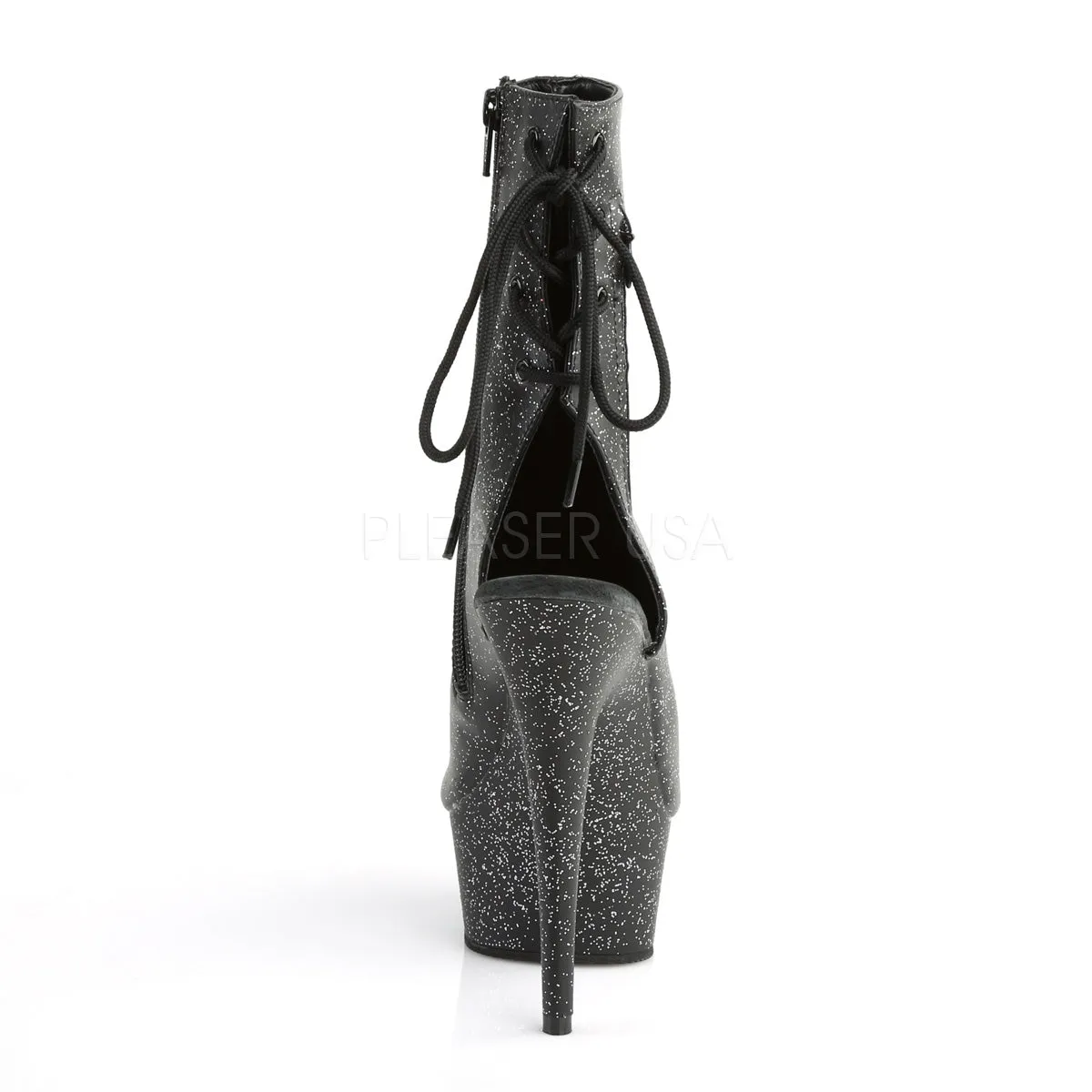DELIGHT-1018MMG  Black Faux Leather/Black Matte