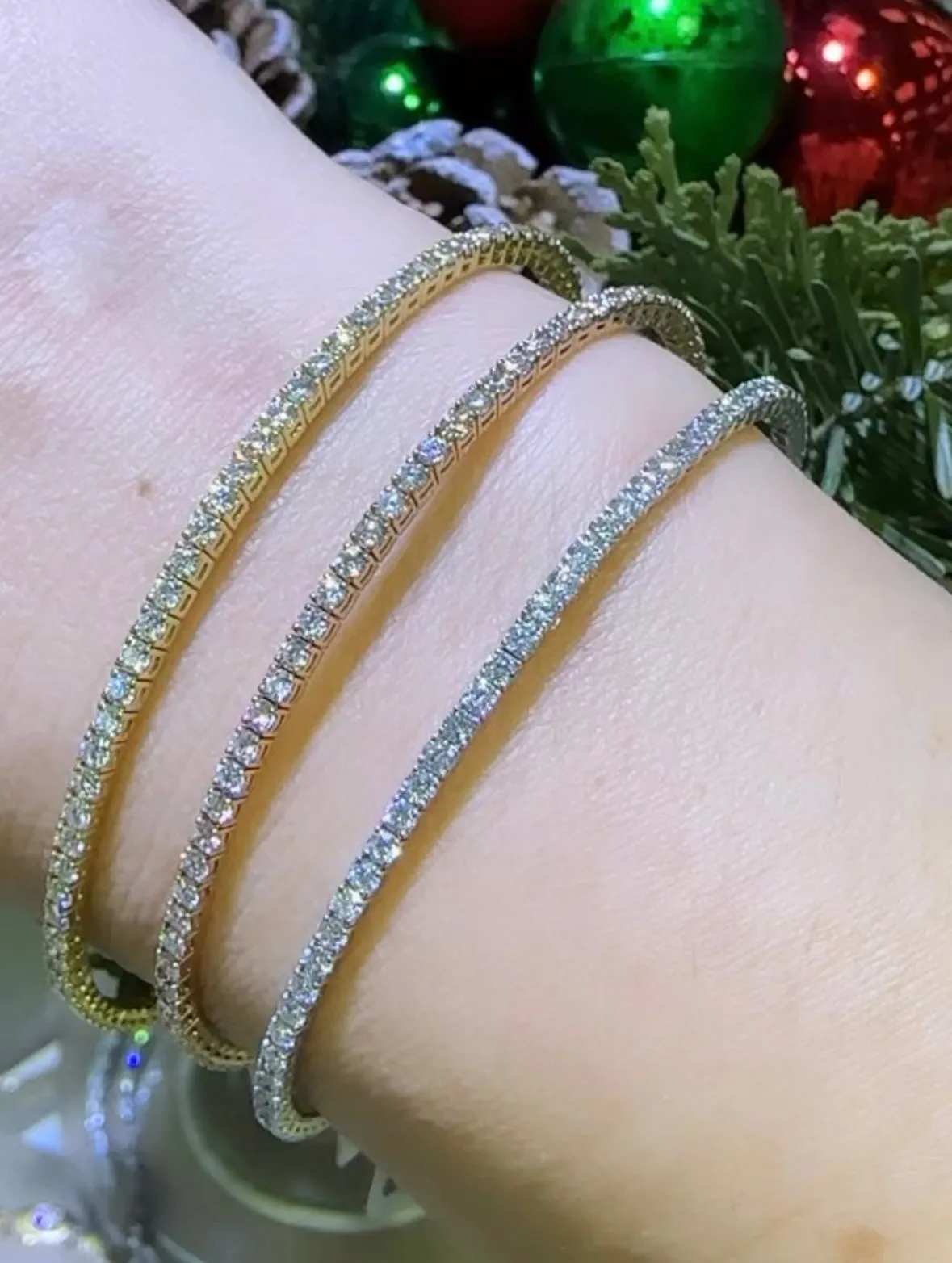 Diamond Semi flexible Bangle Bracelet 1.97ct tw