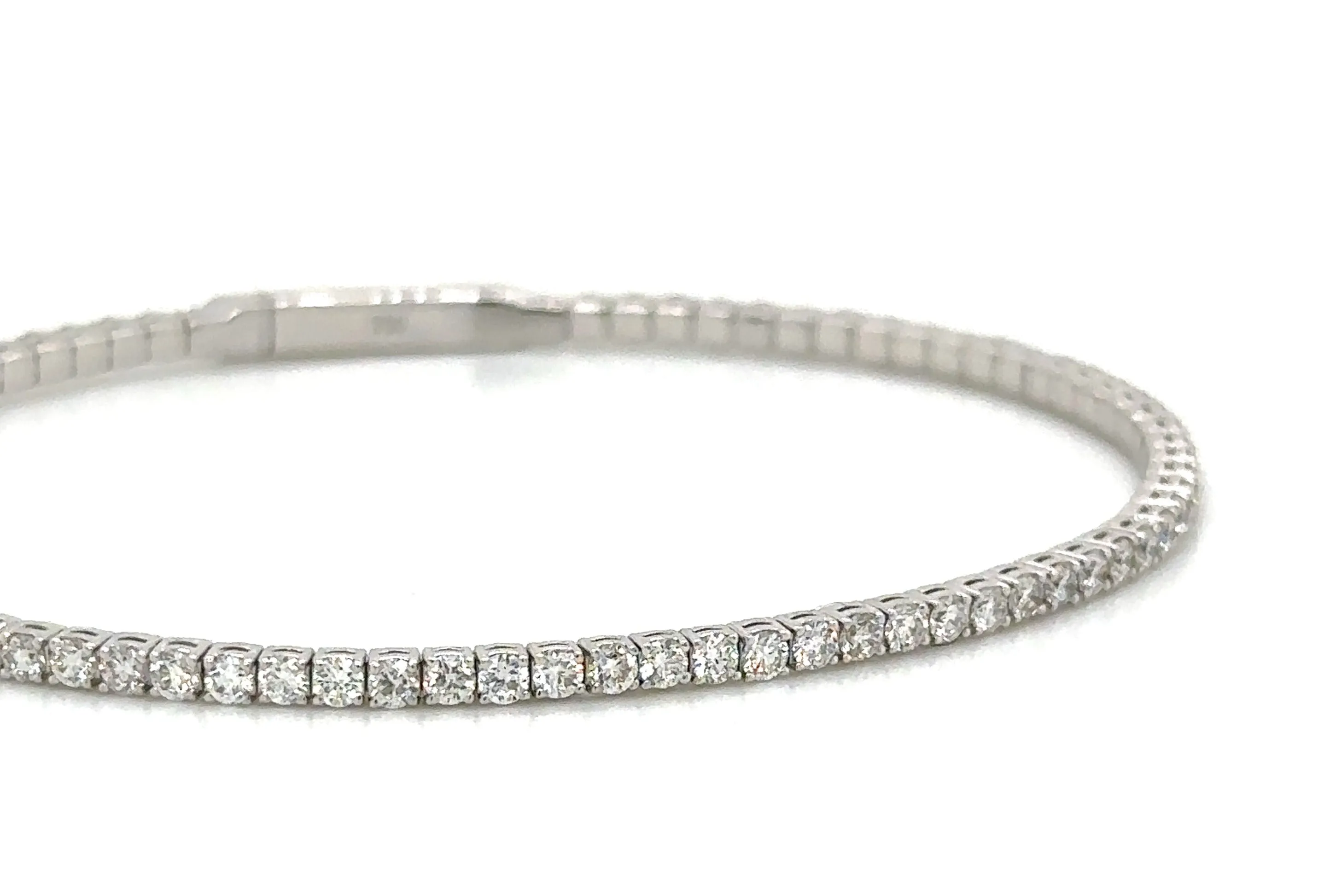 Diamond Semi flexible Bangle Bracelet 1.97ct tw