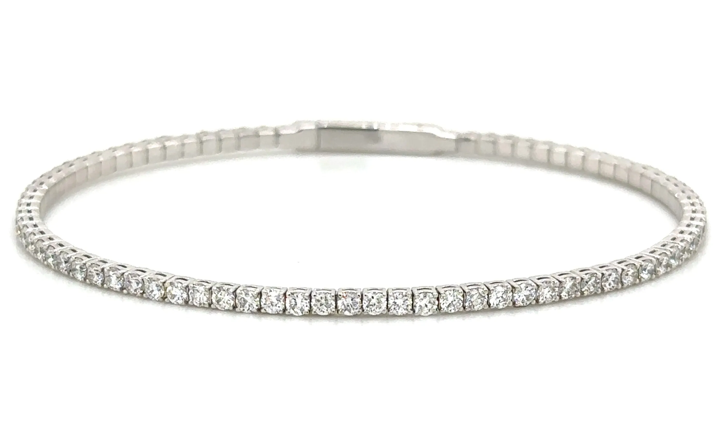 Diamond Semi flexible Bangle Bracelet 1.97ct tw