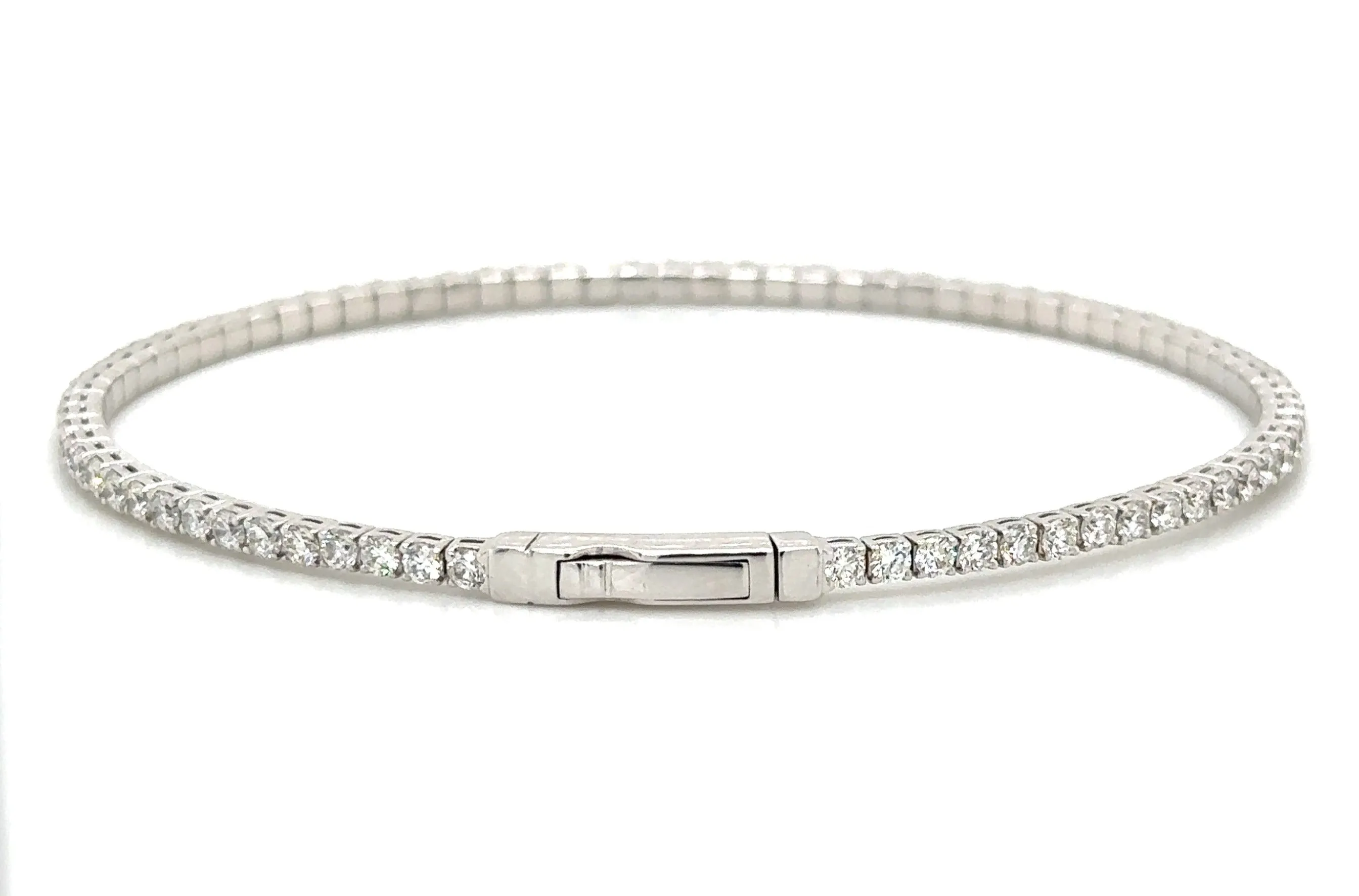 Diamond Semi flexible Bangle Bracelet 1.97ct tw