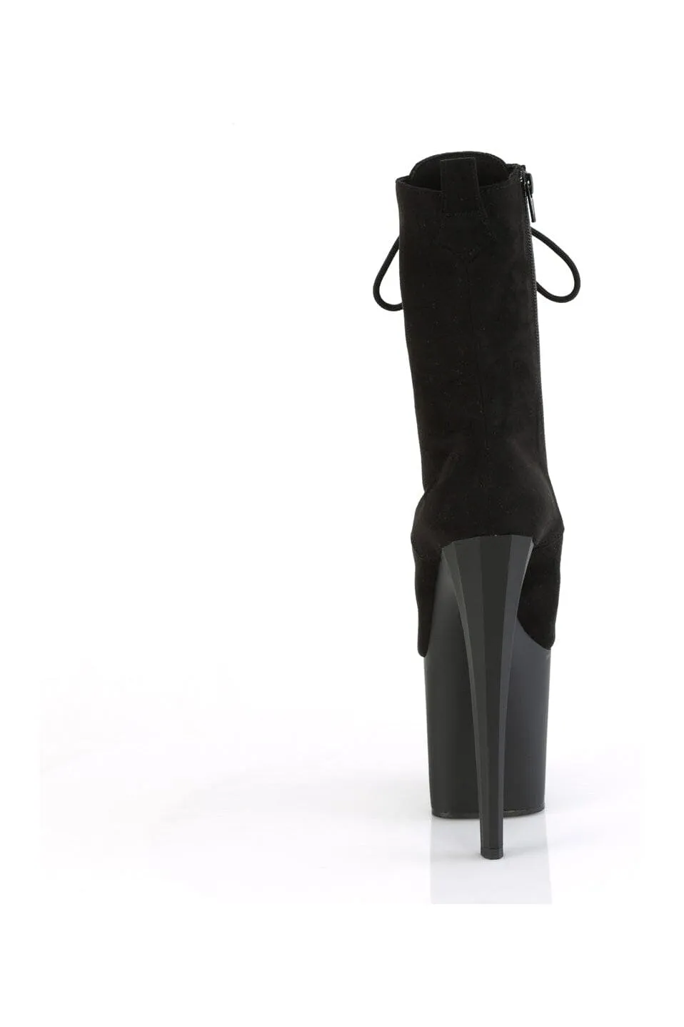 ENCHANT-1040 Black Faux Suede Knee Boot