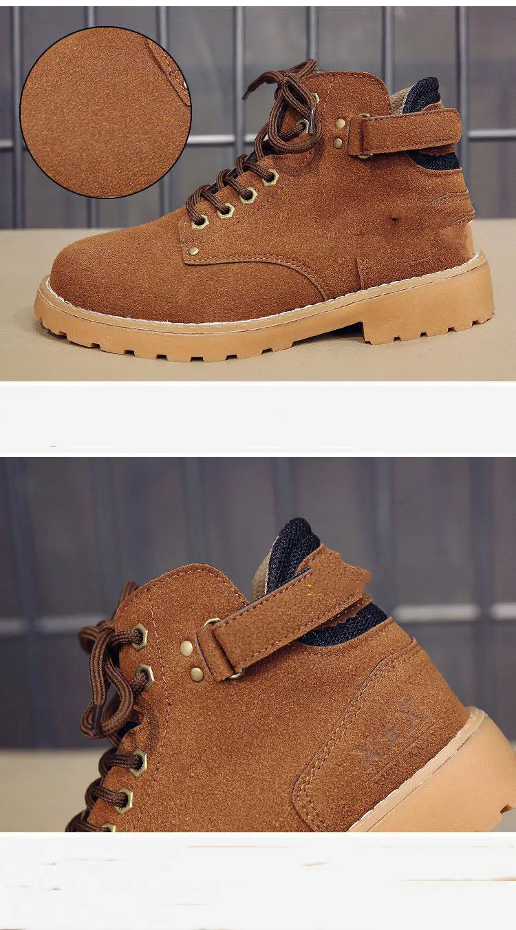 Fashion Women's Skinny Boots Shoes Solid Color British Wind Martin Boots Women Simple Velcro Women's Shoes