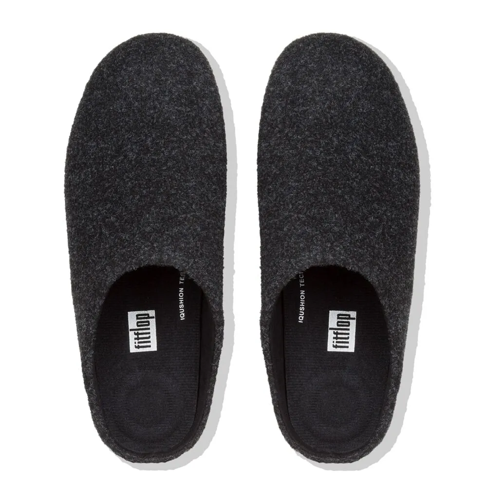 FitFlop Chrissie Felt Slippers - Black