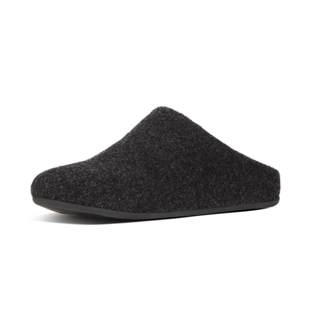 FitFlop Chrissie Felt Slippers - Black